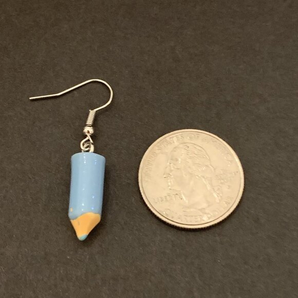 Pencil Earring, Teacher Appreciation Gift, Teacher Earring, School Earring, Art - Picture 2 of 4